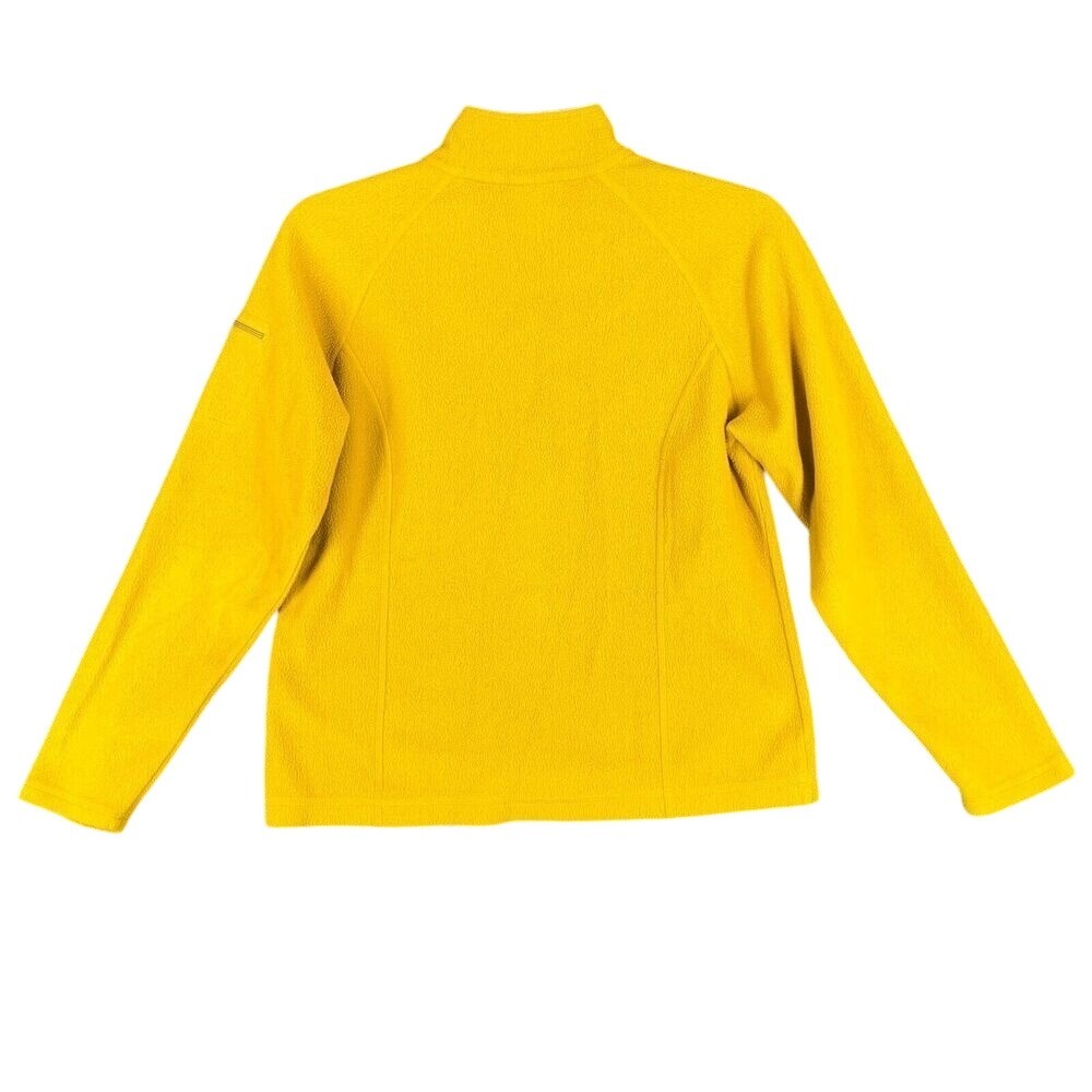 LL Bean Sweater Womens S Yellow Fleece Pullover Half‎ Zip Outdoor Camping Trail